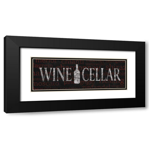 Wine Cellar Black Modern Wood Framed Art Print with Double Matting by Harbick, N