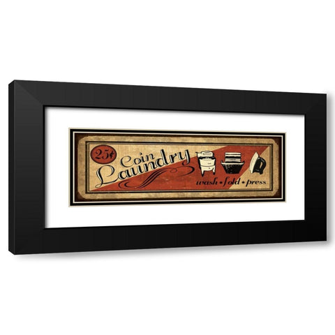 Coin Laundry Black Modern Wood Framed Art Print with Double Matting by Harbick, N