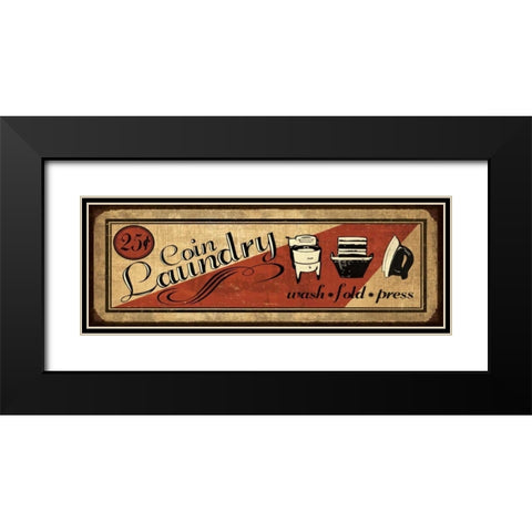 Coin Laundry Black Modern Wood Framed Art Print with Double Matting by Harbick, N