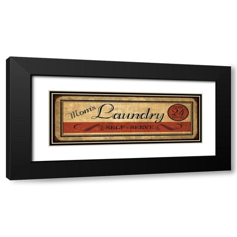 Self Serve Laundry Black Modern Wood Framed Art Print with Double Matting by Harbick, N