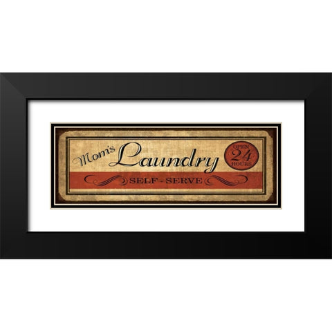 Self Serve Laundry Black Modern Wood Framed Art Print with Double Matting by Harbick, N