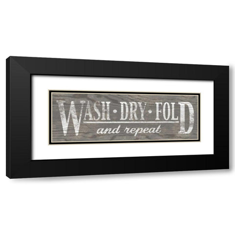 Wash Dry Fold Black Modern Wood Framed Art Print with Double Matting by Harbick, N