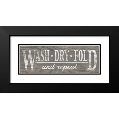 Wash Dry Fold Black Modern Wood Framed Art Print with Double Matting by Harbick, N