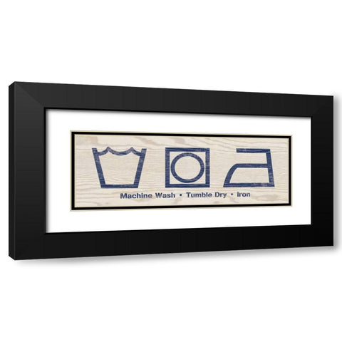 Laundry Icons I Black Modern Wood Framed Art Print with Double Matting by Harbick, N