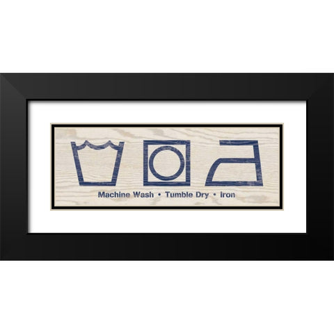 Laundry Icons I Black Modern Wood Framed Art Print with Double Matting by Harbick, N