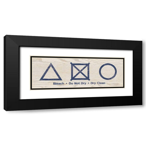 Laundry Icons II Black Modern Wood Framed Art Print with Double Matting by Harbick, N
