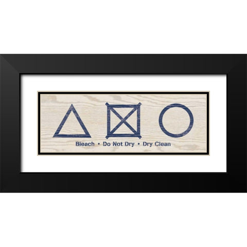 Laundry Icons II Black Modern Wood Framed Art Print with Double Matting by Harbick, N