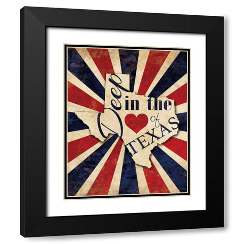 Heart of Texas Black Modern Wood Framed Art Print with Double Matting by Harbick, N