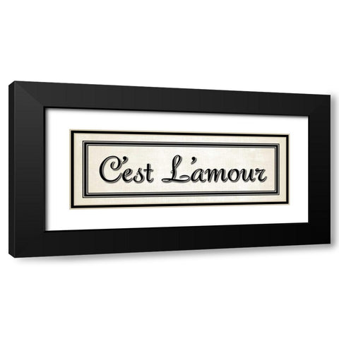 Cest L amour Black Modern Wood Framed Art Print with Double Matting by Harbick, N