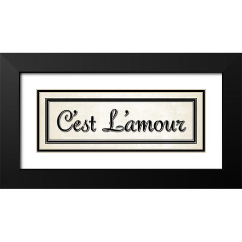 Cest L amour Black Modern Wood Framed Art Print with Double Matting by Harbick, N
