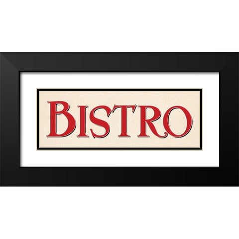 Red Bistro Black Modern Wood Framed Art Print with Double Matting by Harbick, N