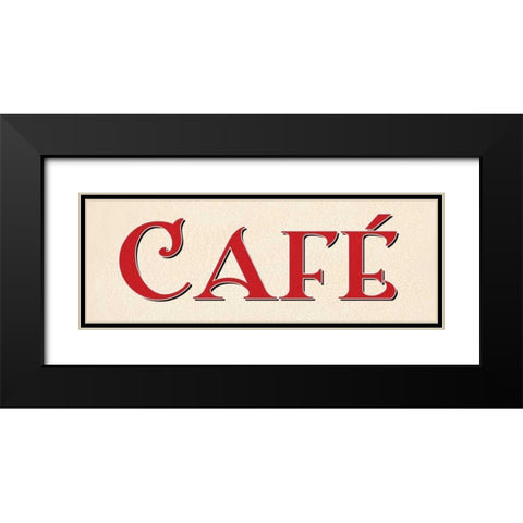 Red Cafe Black Modern Wood Framed Art Print with Double Matting by Harbick, N