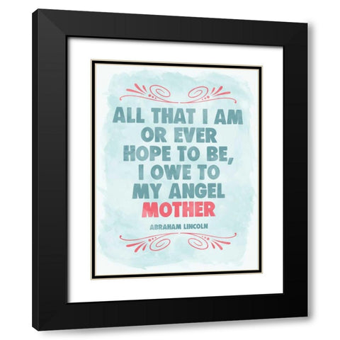 Mother Sign II Black Modern Wood Framed Art Print with Double Matting by Harbick, N