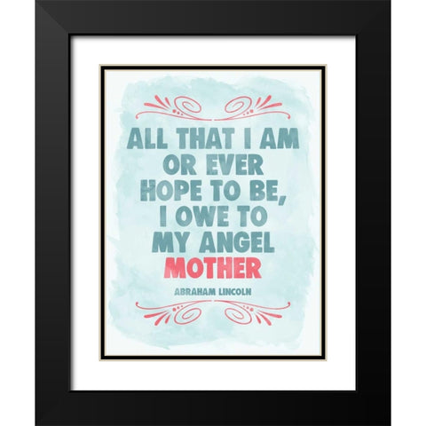 Mother Sign II Black Modern Wood Framed Art Print with Double Matting by Harbick, N