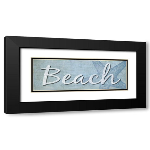 Blue Beach Black Modern Wood Framed Art Print with Double Matting by Harbick, N.