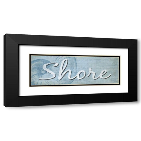 Blue Shore Black Modern Wood Framed Art Print with Double Matting by Harbick, N.