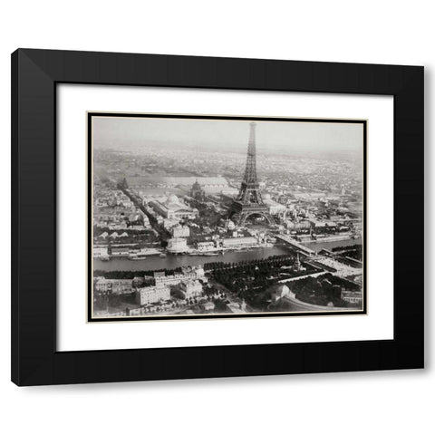 Vintage Paris I Black Modern Wood Framed Art Print with Double Matting by Harbick, N.