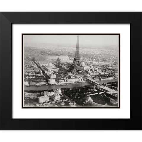 Vintage Paris I Black Modern Wood Framed Art Print with Double Matting by Harbick, N.