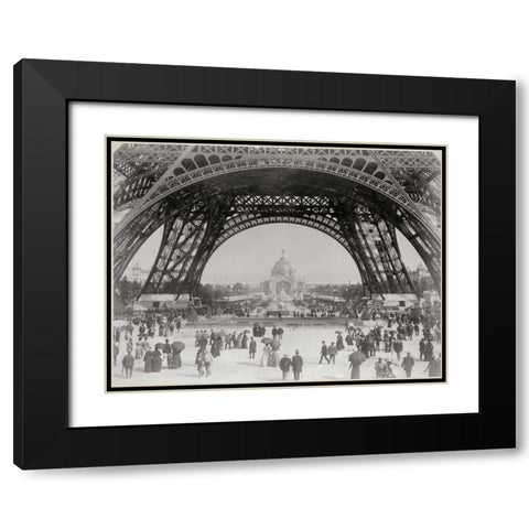 Vintage Paris II Black Modern Wood Framed Art Print with Double Matting by Harbick, N.