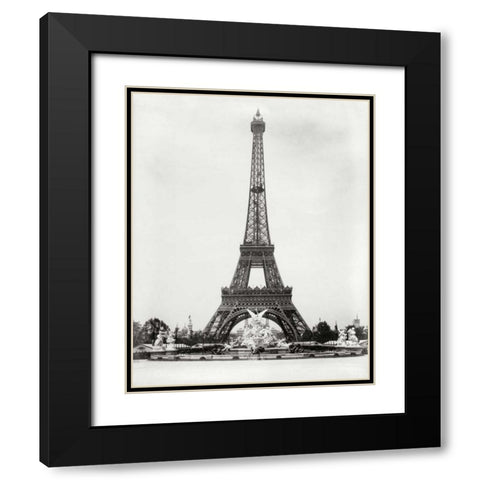 Vintage Paris VI Black Modern Wood Framed Art Print with Double Matting by Harbick, N.