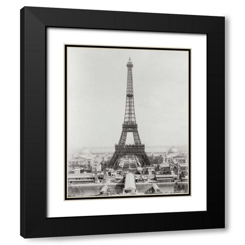 Vintage Paris VII Black Modern Wood Framed Art Print with Double Matting by Harbick, N.
