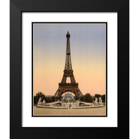 Vintage Paris IX Black Modern Wood Framed Art Print with Double Matting by Harbick, N.