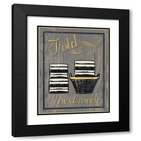Fold - Gray Black Modern Wood Framed Art Print with Double Matting by Harbick, N.