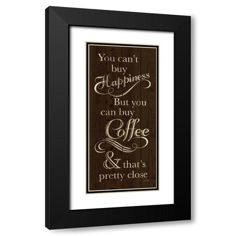 Cant Buy Happiness Black Modern Wood Framed Art Print with Double Matting by Harbick, N.