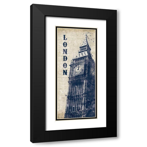 Big Ben in Indigo Black Modern Wood Framed Art Print with Double Matting by Harbick, N.