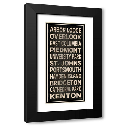 North Portland Black Modern Wood Framed Art Print with Double Matting by Harbick, N.