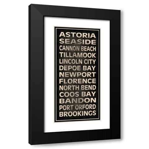 Oregon Coast II Black Modern Wood Framed Art Print with Double Matting by Harbick, N.
