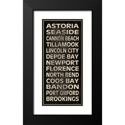 Oregon Coast II Black Modern Wood Framed Art Print with Double Matting by Harbick, N.