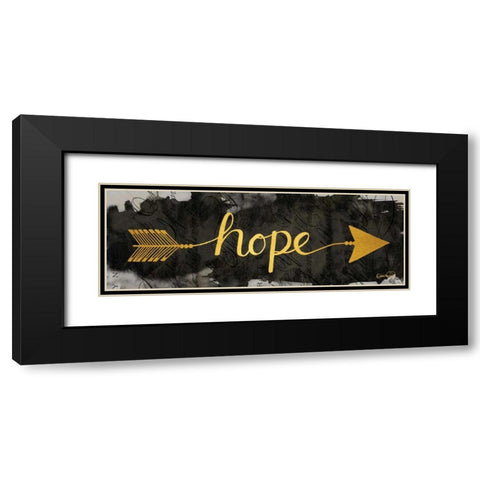 Hope Arrow Black Modern Wood Framed Art Print with Double Matting by Harbick, N.