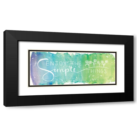 Simple Things Black Modern Wood Framed Art Print with Double Matting by Harbick, N.