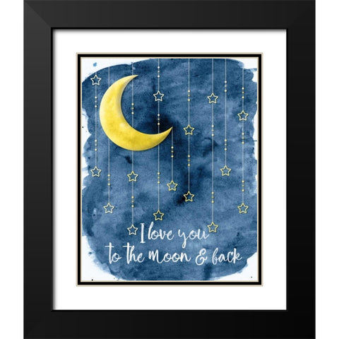 Love You I Black Modern Wood Framed Art Print with Double Matting by Harbick, N.