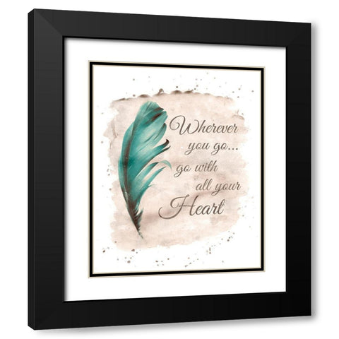 Wherever You Go Black Modern Wood Framed Art Print with Double Matting by Harbick, N.
