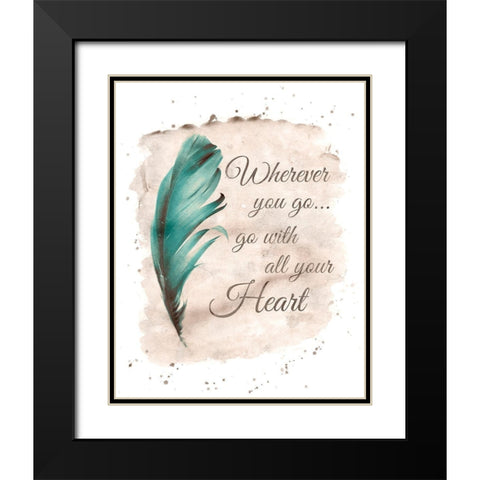Wherever You Go Black Modern Wood Framed Art Print with Double Matting by Harbick, N.