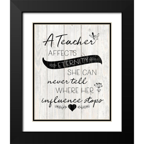 Teacher Affects Black Modern Wood Framed Art Print with Double Matting by Harbick, N.