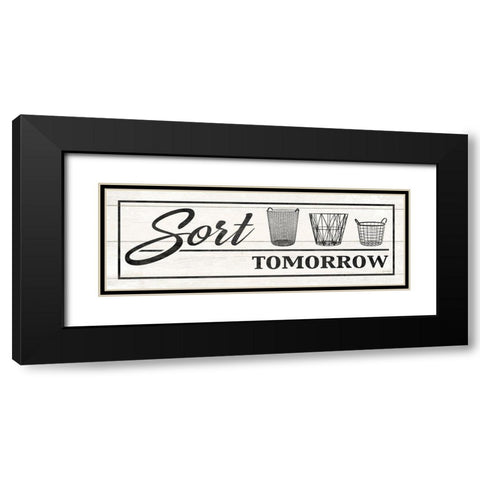 Farmhouse Laundry Sort Black Modern Wood Framed Art Print with Double Matting by Harbick, N.