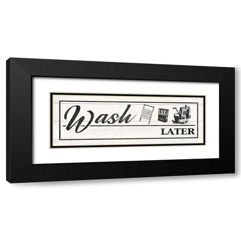 Farmhouse Laundry Wash Black Modern Wood Framed Art Print with Double Matting by Harbick, N.