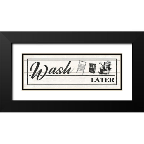 Farmhouse Laundry Wash Black Modern Wood Framed Art Print with Double Matting by Harbick, N.