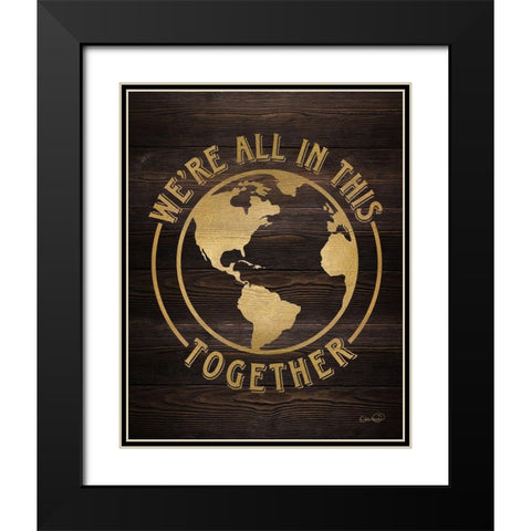 All Together Black Modern Wood Framed Art Print with Double Matting by Harbick, N.