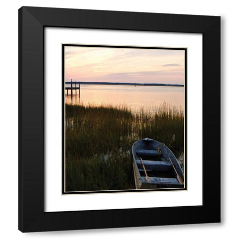 Channel Sunset IV Black Modern Wood Framed Art Print with Double Matting by Hausenflock, Alan