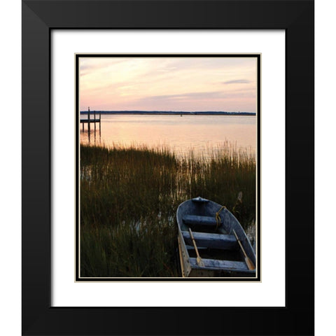 Channel Sunset IV Black Modern Wood Framed Art Print with Double Matting by Hausenflock, Alan