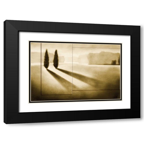Cyprus Eclipse I Black Modern Wood Framed Art Print with Double Matting by Collins, Brent