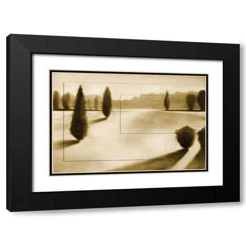 Cyprus Eclipse II Black Modern Wood Framed Art Print with Double Matting by Collins, Brent
