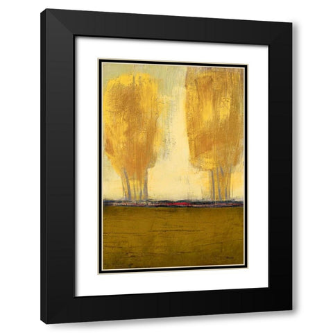 Shades of Gold II Black Modern Wood Framed Art Print with Double Matting by Costa, Antonio