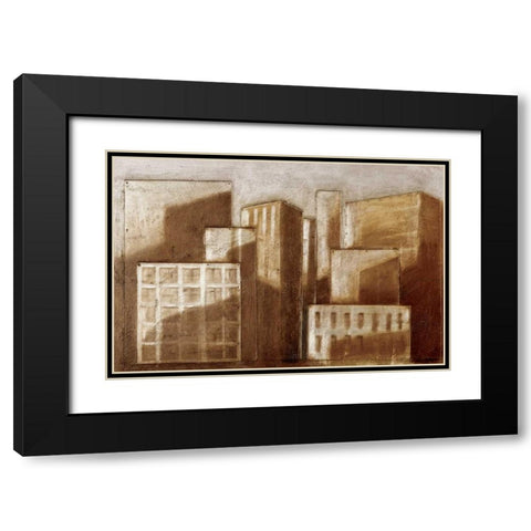 Metro I Black Modern Wood Framed Art Print with Double Matting by Munroe, Ian