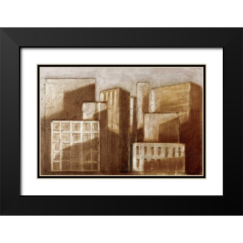 Metro I Black Modern Wood Framed Art Print with Double Matting by Munroe, Ian