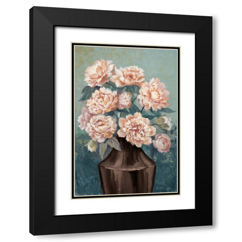 Magnolia Mist Black Modern Wood Framed Art Print with Double Matting by Jeffrey, Jillian